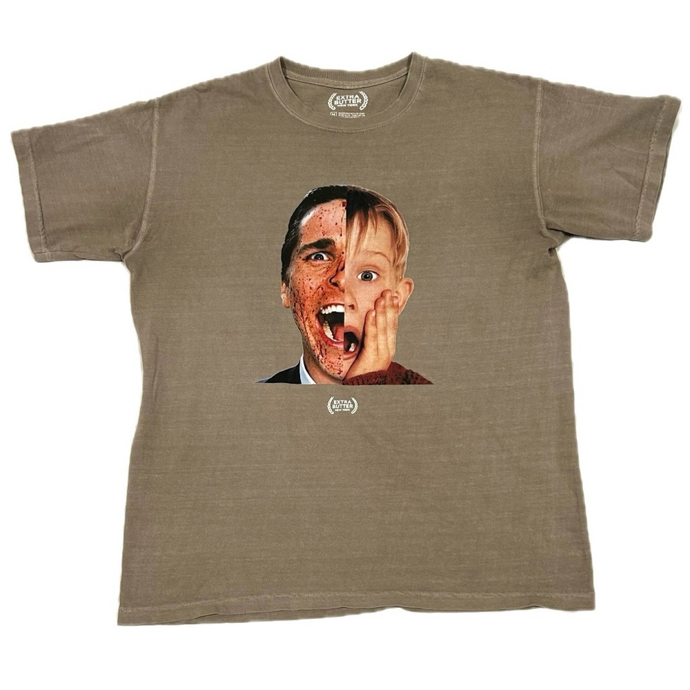 Extra Butter American Psycho Home Alone Split Dichotomy T-shirt
